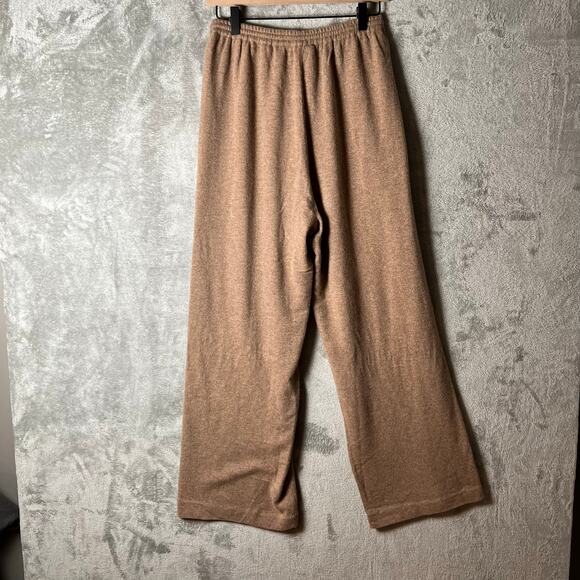 St. John 100% Cashmere Pull On Pants Size Medium Wide Leg Soft Comfortable Brown - Picture 3 of 7